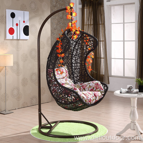 Modern Rattan Furniture Hanging Egg Shape Swing Chair